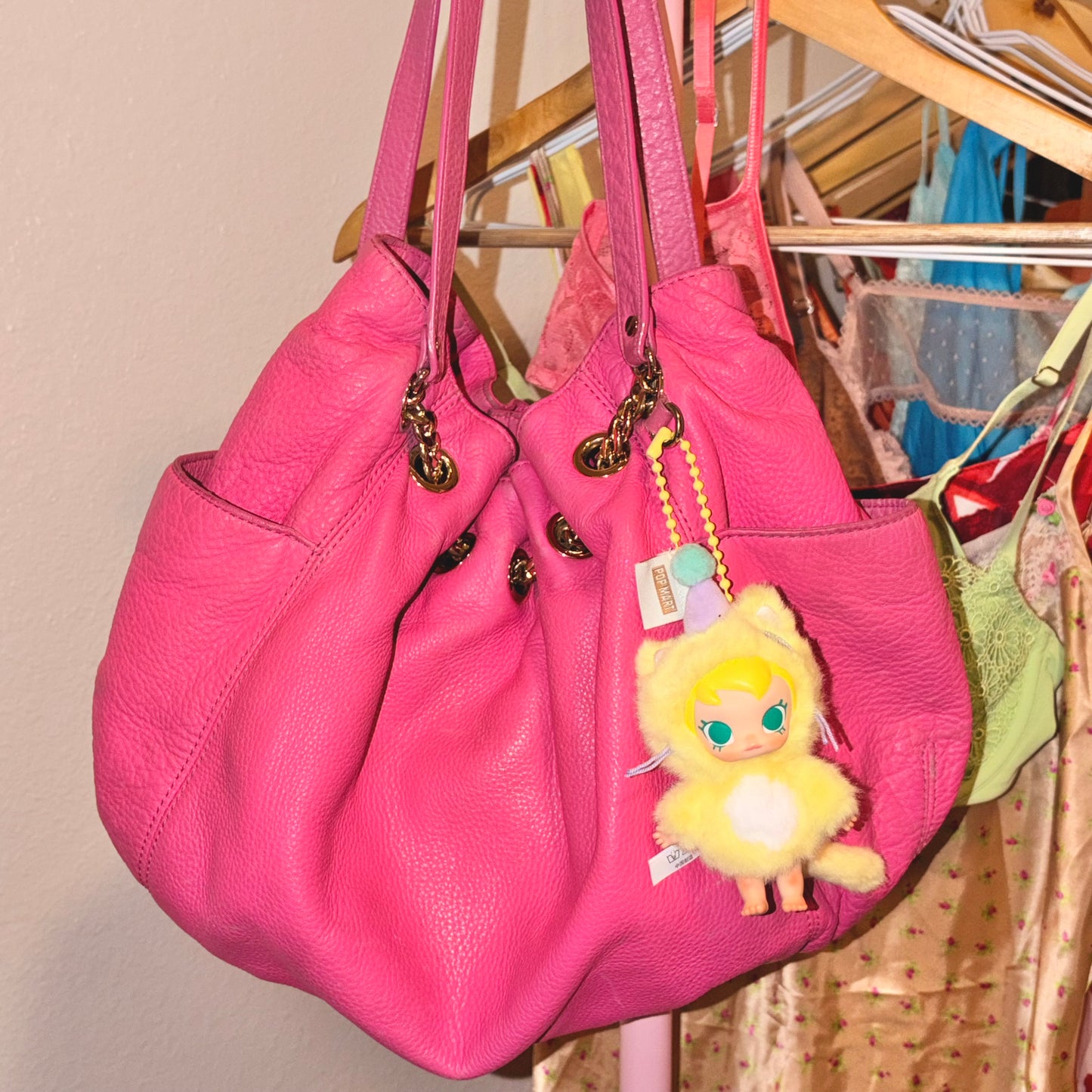Michael Kors 2000s Jet Set pink leather shoulder bag
